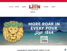 Tablet Screenshot of lioncoffee.com